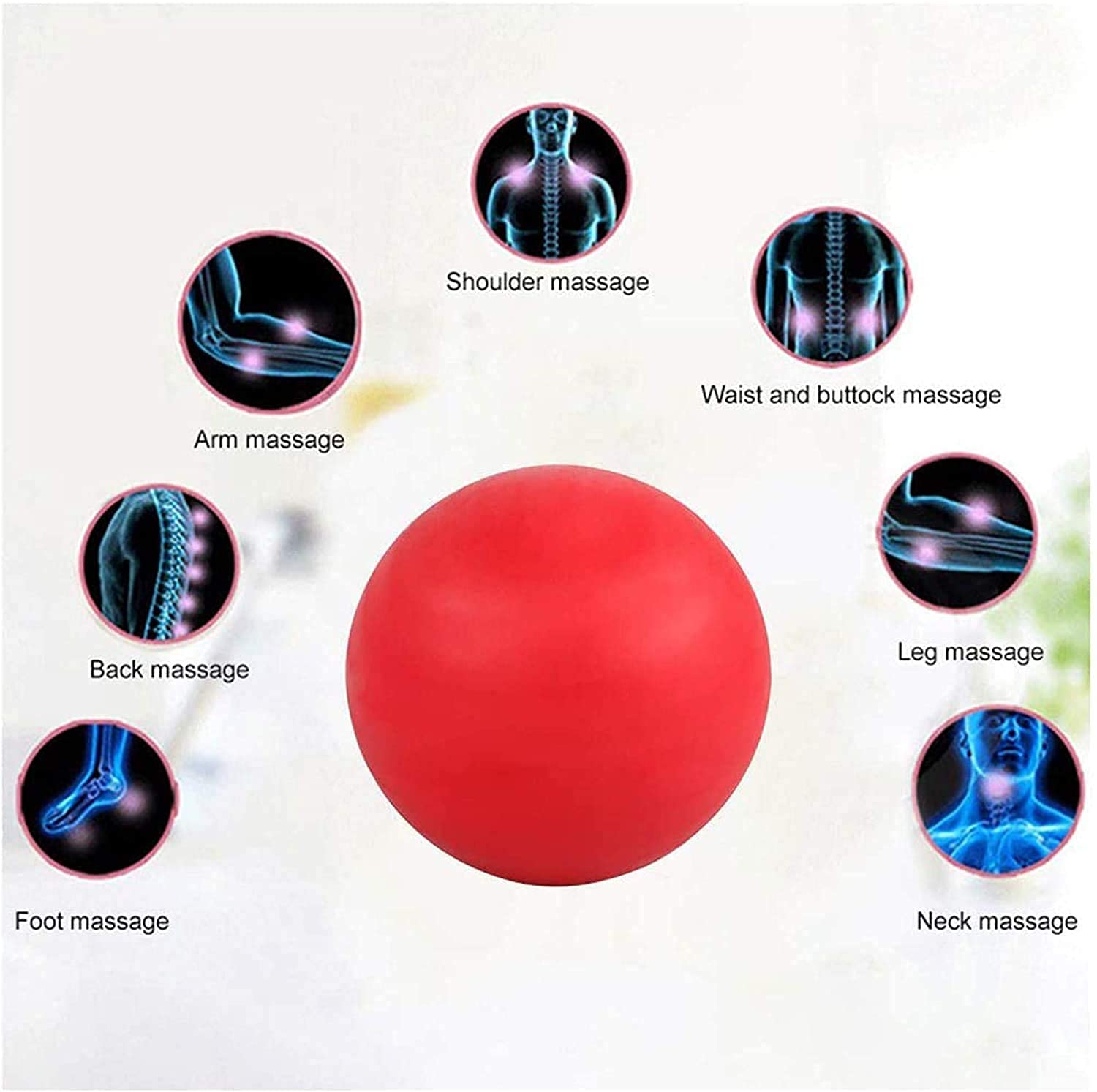 WOVTE Massage Lacrosse Ball for Sore Muscles, Shoulders, Neck, Back, Foot, Body, Deep Tissue, Trigger Point, Muscle Knots, Yoga and Myofascial Release (Blue) - My Store