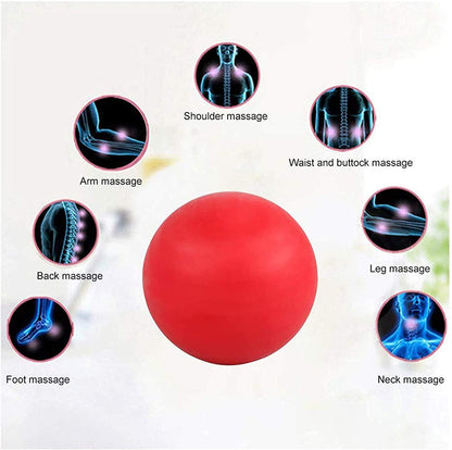 WOVTE Massage Lacrosse Ball for Sore Muscles, Shoulders, Neck, Back, Foot, Body, Deep Tissue, Trigger Point, Muscle Knots, Yoga and Myofascial Release (Blue) - My Store