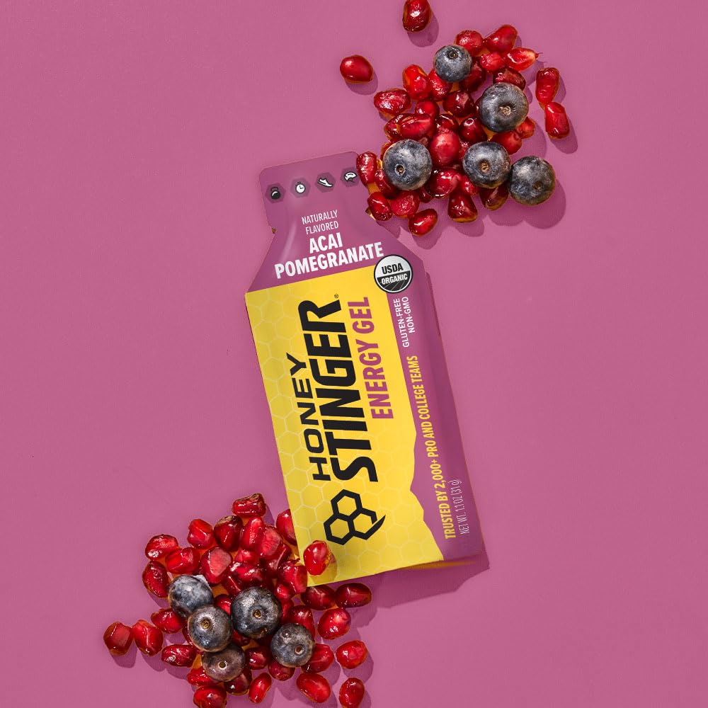 Honey Stinger Organic Fruit Smoothie Energy Gel, Gluten Free & Caffeine Free, for Exercise, Running and Performance, Sports Nutrition for Home & Gym, Pre and Mid Workout, 12 Pack, 13.2 Ounce