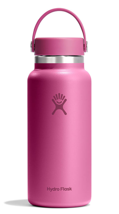 Hydro Flask Water Bottle - Insulated Stainless Steel - Wide Mouth Flex Lid, Non Spill, Leakproof and Refillable in 32 Oz Stone Gray