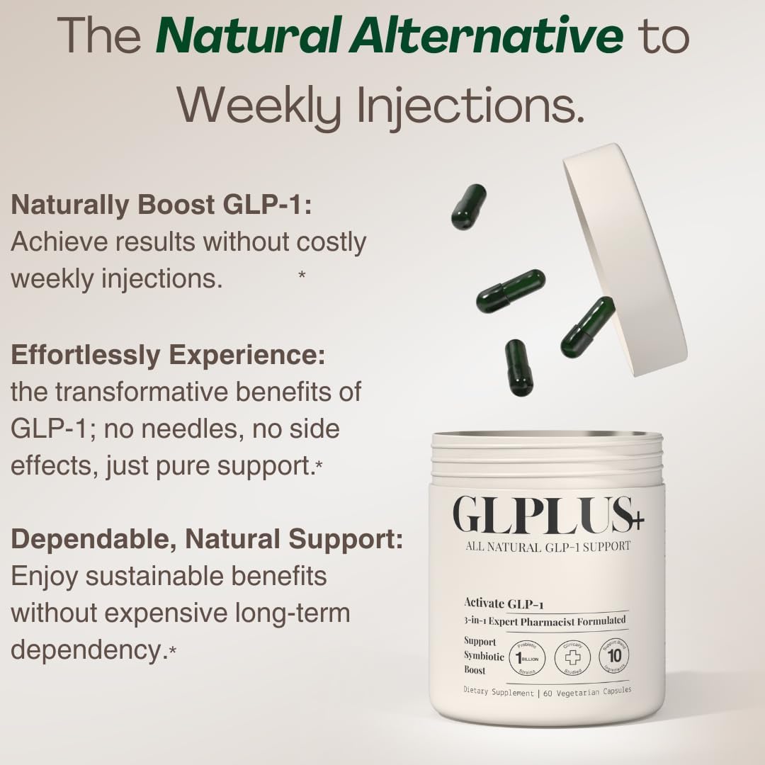 GLP-1 Supplement for Women and Men | Hunger & Metabolism Support - Expert Formulated to Support GLP1 Naturally | Probiotic and Prebiotic (60 Capsules) - My Store