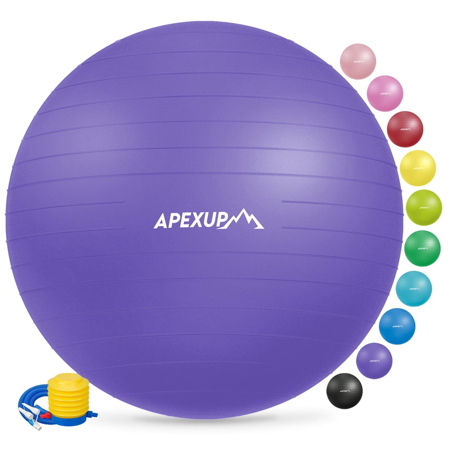 APEXUP Yoga & Pilates Ball - Anti Slip Heavy Duty Gym Ball for Fitness, Balance & Core Workout - My Store
