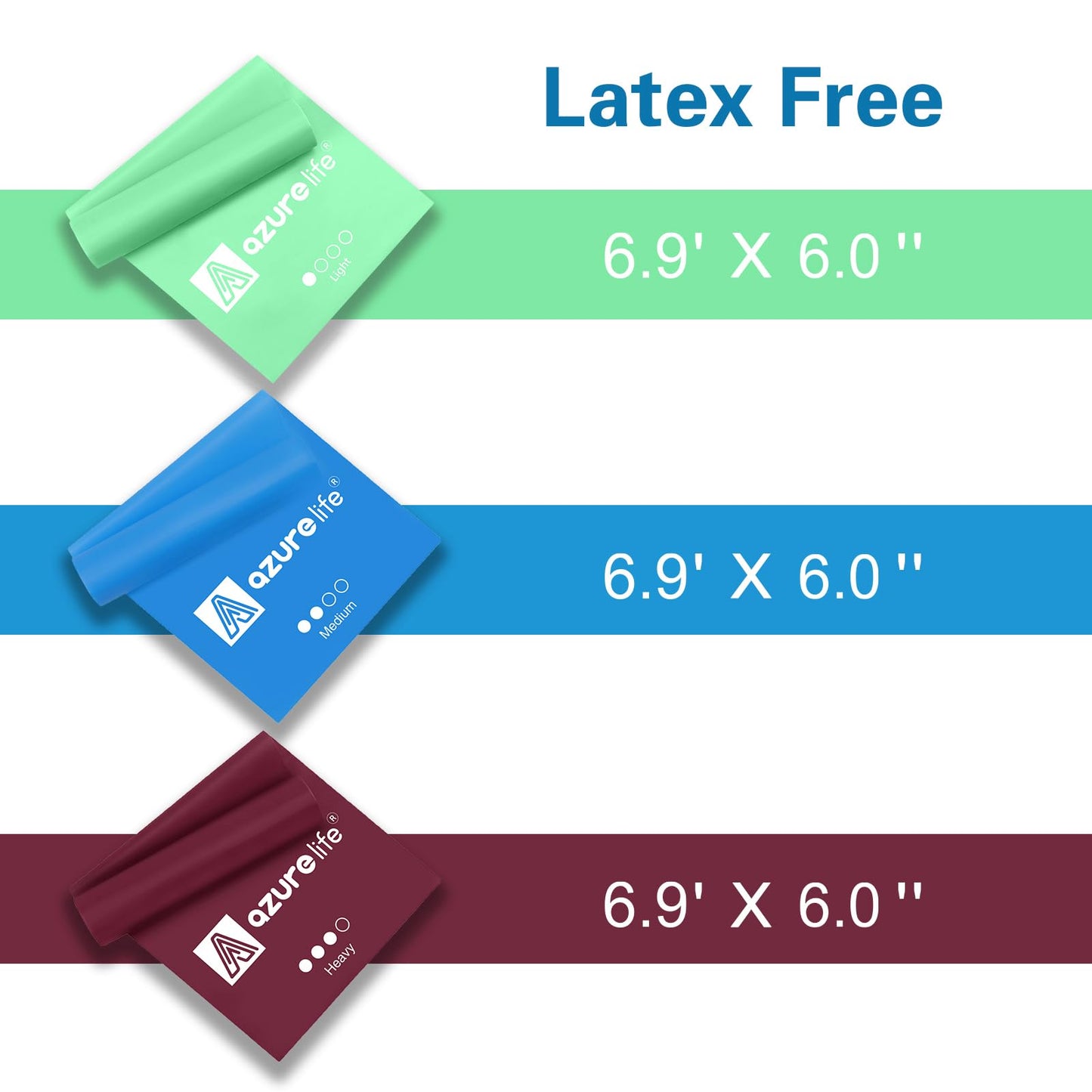 Resistance Bands,Professional Long Non-Latex Elastic Stretch Bands,Exercise Bands for Physical Therapy, Yoga, Pilates, Rehab, at-Home or The Gym Workouts, Strength Training - My Store