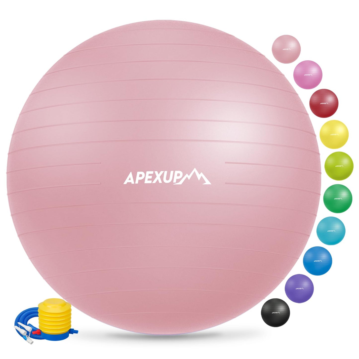 APEXUP Yoga & Pilates Ball - Anti Slip Heavy Duty Gym Ball for Fitness, Balance & Core Workout - My Store