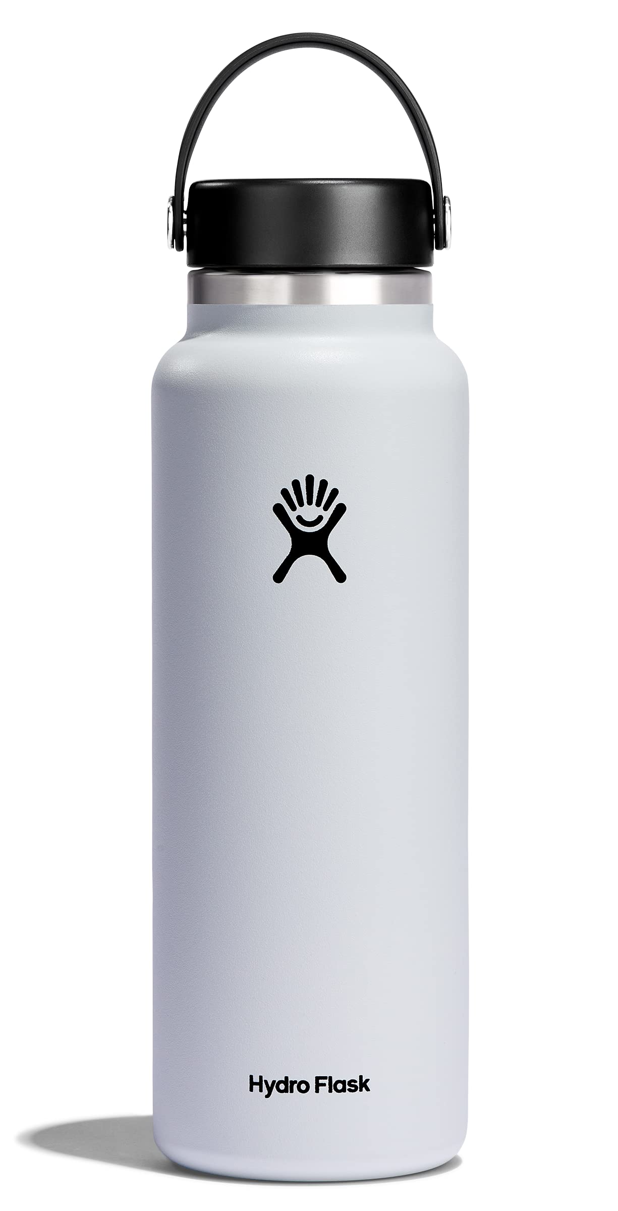 Hydro Flask Water Bottle - Insulated Stainless Steel - Wide Mouth Flex Lid, Non Spill, Leakproof and Refillable in 32 Oz Stone Gray