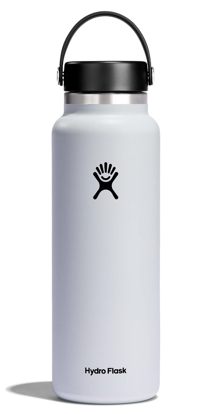 Hydro Flask Water Bottle - Insulated Stainless Steel - Wide Mouth Flex Lid, Non Spill, Leakproof and Refillable in 32 Oz Stone Gray