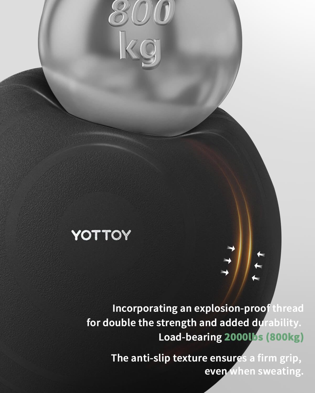 YOTTOY Anti-Burst Exercise Ball for Working Out, Yoga & Pregnancy, Extra Thick Workout Ball for Physical Therapy & Fitness - My Store