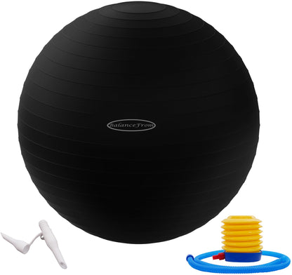 Anti-Burst and Slip Resistant Exercise Yoga Fitness Birthing Ball with Quick Pump, 2,000-Pound Capacity, Multiple Colors and Sizes - My Store