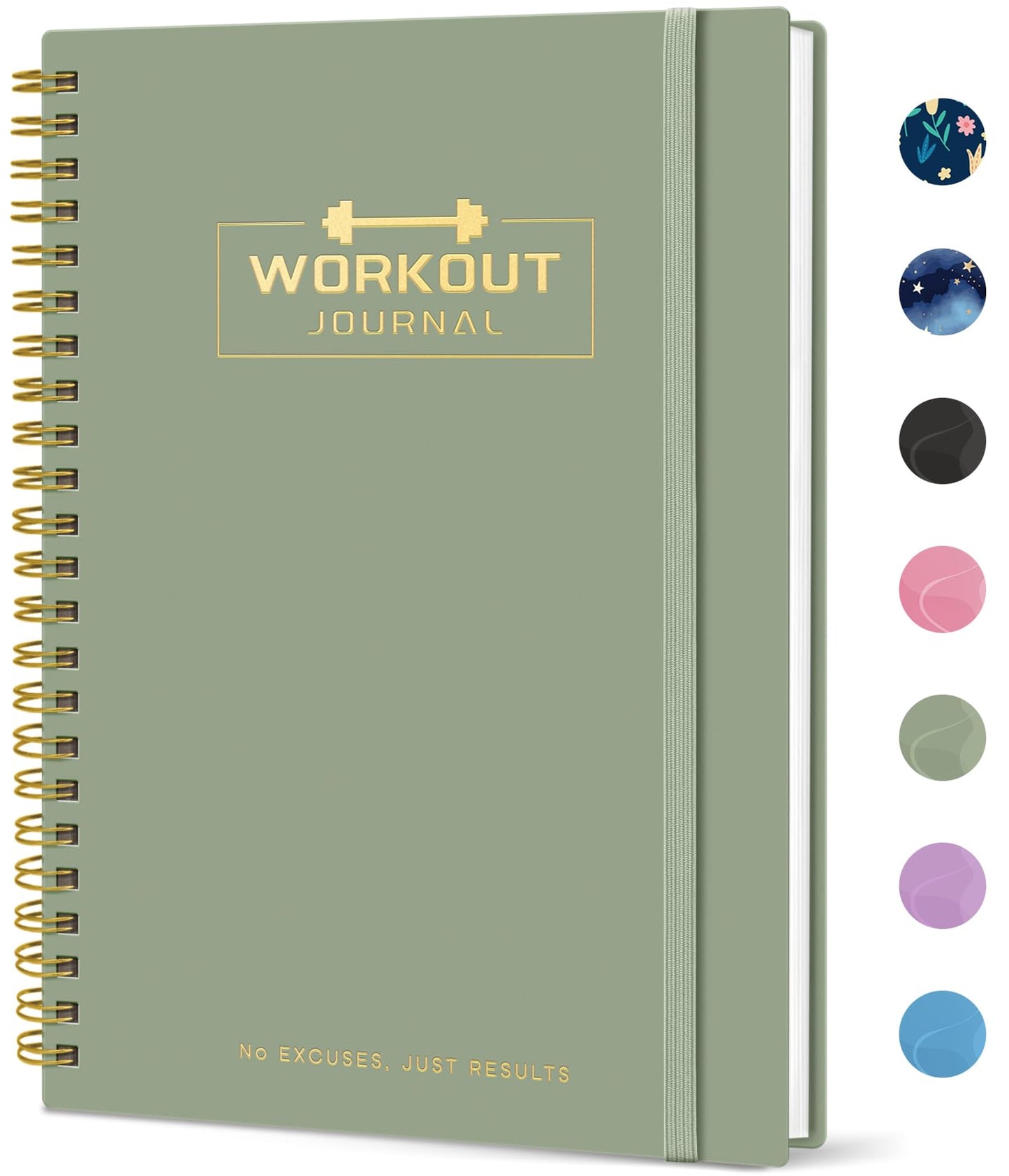 Fitness Workout Journal for Women & Men, A5(5.5" x 8.2") Workout Log Book Planner for Tracking, Progress, and Achieving Your Wellness Goals - Green - My Store