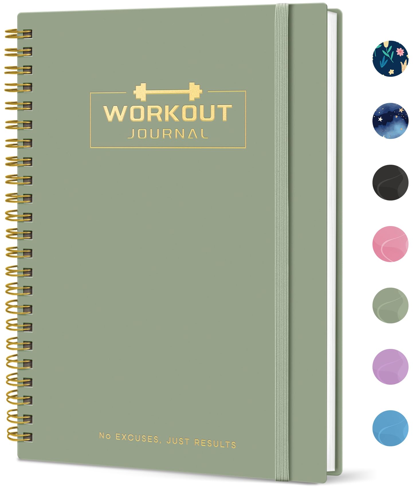 Fitness Workout Journal for Women & Men, A5(5.5" x 8.2") Workout Log Book Planner for Tracking, Progress, and Achieving Your Wellness Goals - Green - My Store