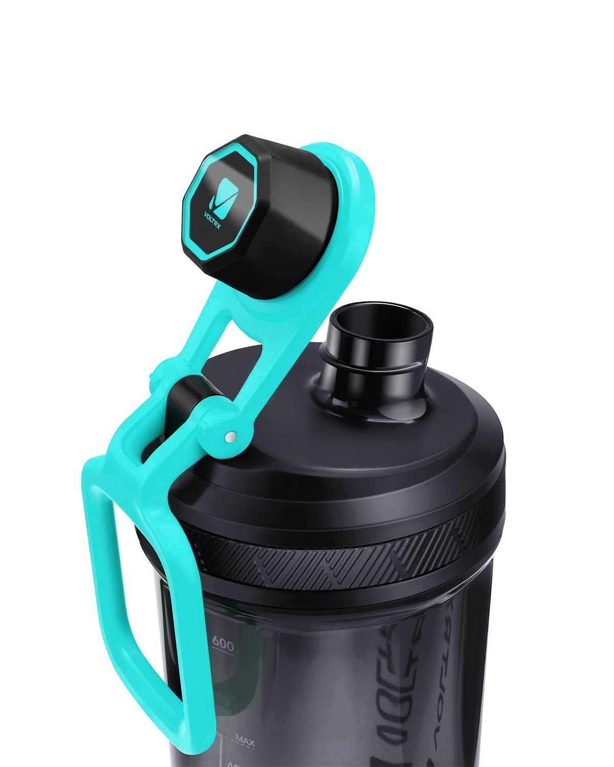 VOLTRX Electric Protein Shaker Bottle - USB Rechargeable Mixer Cup for Shakes and Meal Replacements, BPA-Free Tritan, 24oz