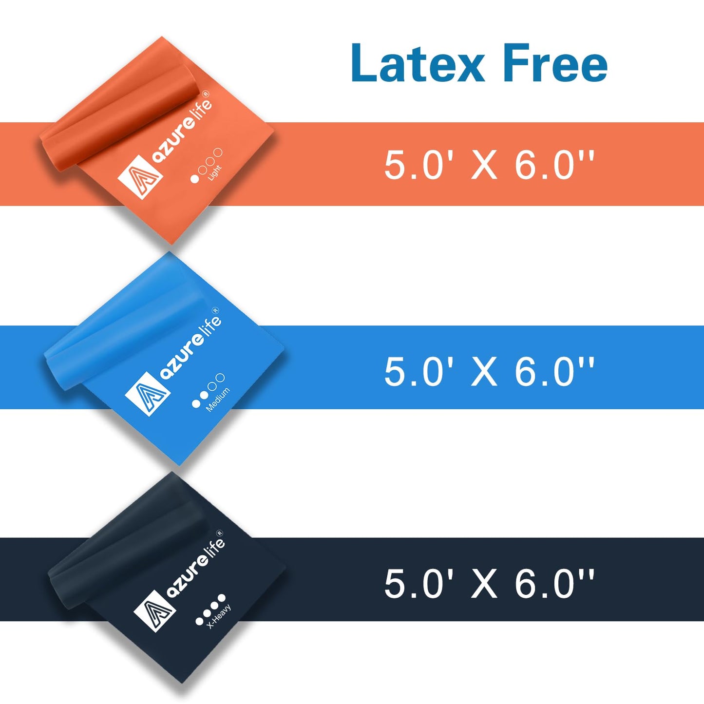 Resistance Bands,Professional Long Non-Latex Elastic Stretch Bands,Exercise Bands for Physical Therapy, Yoga, Pilates, Rehab, at-Home or The Gym Workouts, Strength Training - My Store