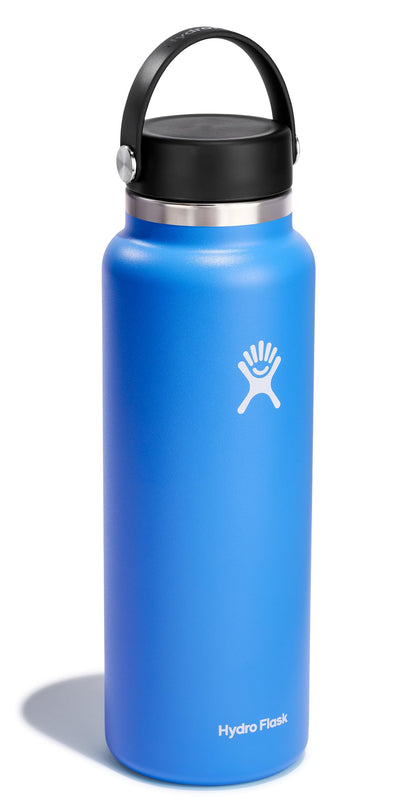 Hydro Flask Water Bottle - Insulated Stainless Steel - Wide Mouth Flex Lid, Non Spill, Leakproof and Refillable in 32 Oz Stone Gray