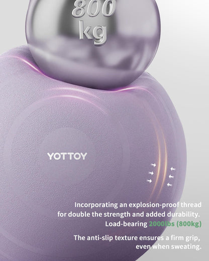 YOTTOY Anti-Burst Exercise Ball for Working Out, Yoga & Pregnancy, Extra Thick Workout Ball for Physical Therapy & Fitness - My Store