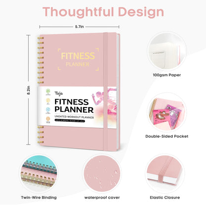 Fitness Workout Journal for Women & Men, A5(5.5" x 8.2") Workout Log Book Planner for Tracking, Progress, and Achieving Your Wellness Goals - Green - My Store