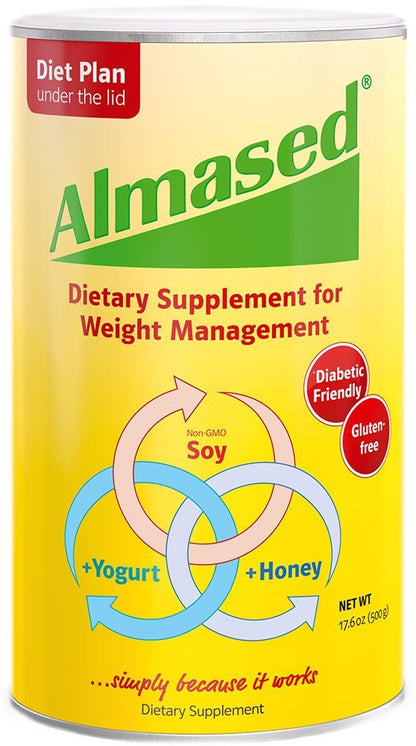 Almased Vanilla Meal Replacement Shake - Low-Glycemic High Plant Base Protein Powder- Nutritional Weight Health Support Supplement - Vanilla Flavor - 17.6 oz (1.1 Pound (1 Pack)) - My Store