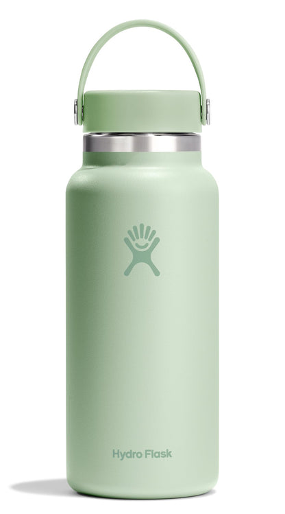 Hydro Flask Water Bottle - Insulated Stainless Steel - Wide Mouth Flex Lid, Non Spill, Leakproof and Refillable in 32 Oz Stone Gray