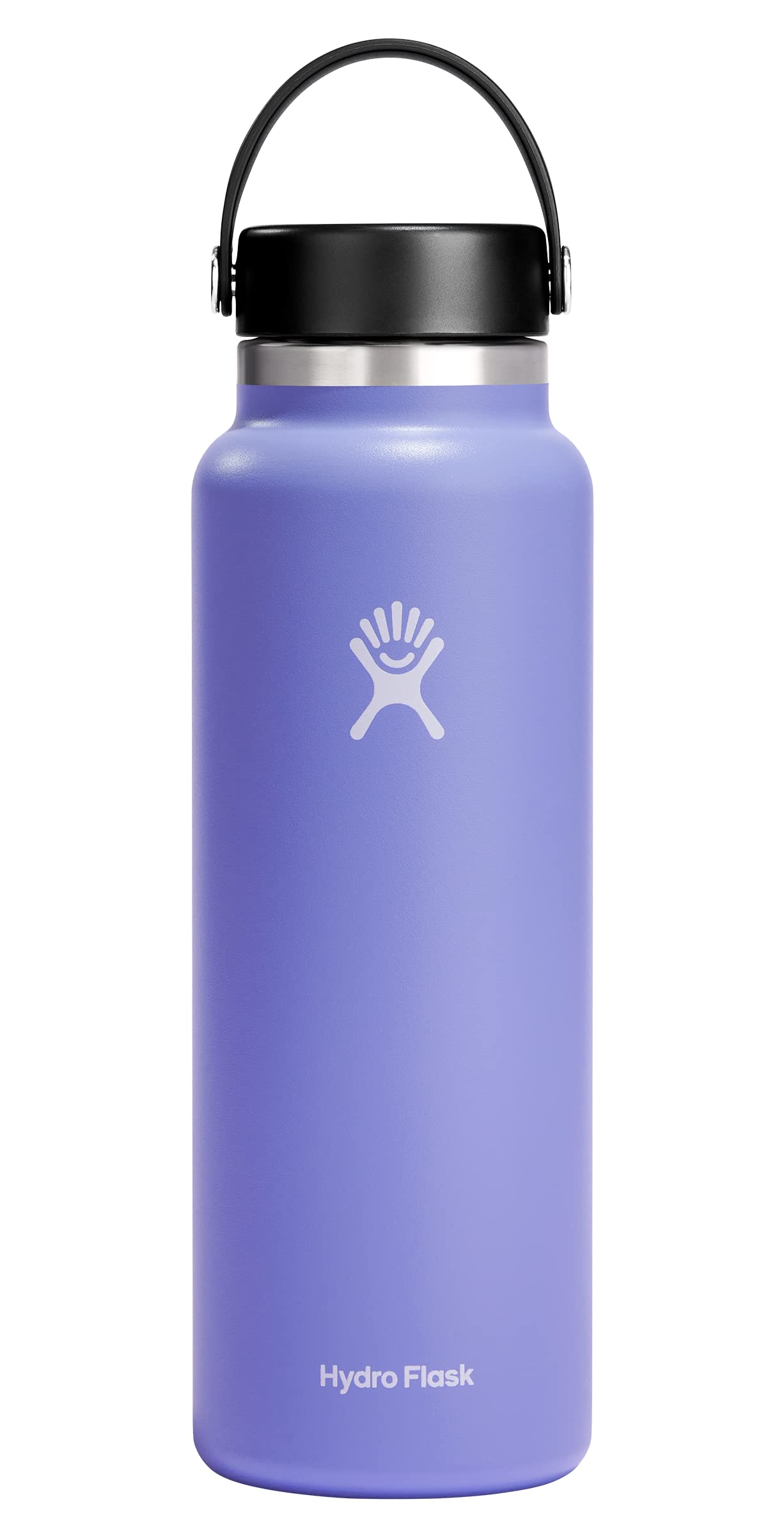 Hydro Flask Water Bottle - Insulated Stainless Steel - Wide Mouth Flex Lid, Non Spill, Leakproof and Refillable in 32 Oz Stone Gray