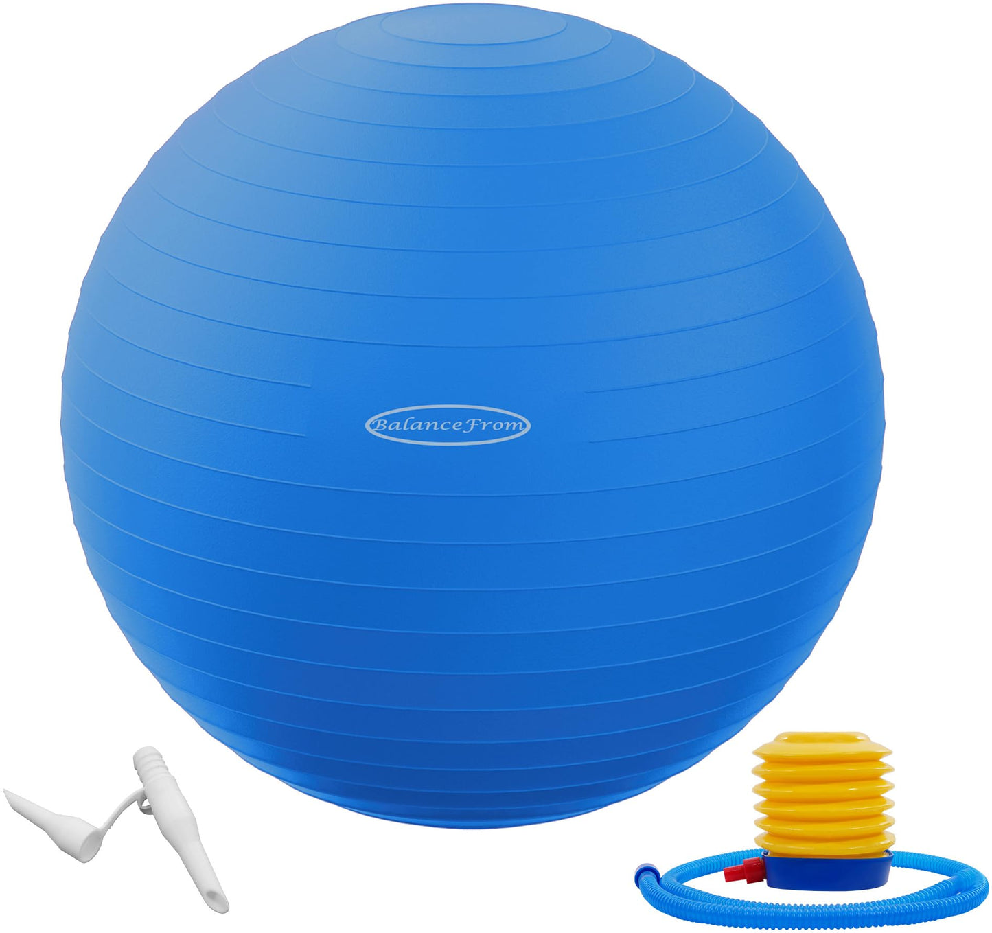 Anti-Burst and Slip Resistant Exercise Yoga Fitness Birthing Ball with Quick Pump, 2,000-Pound Capacity, Multiple Colors and Sizes - My Store