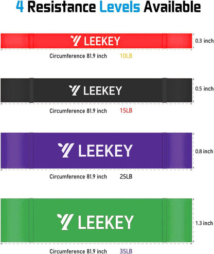LEEKEY Resistance Bands Set for Pull-Up Assistance & Full-Body Training, Multi-Level Exercise Bands with Bag for Home Workouts, Physical Therapy, Strength Training (Men/Women) - My Store