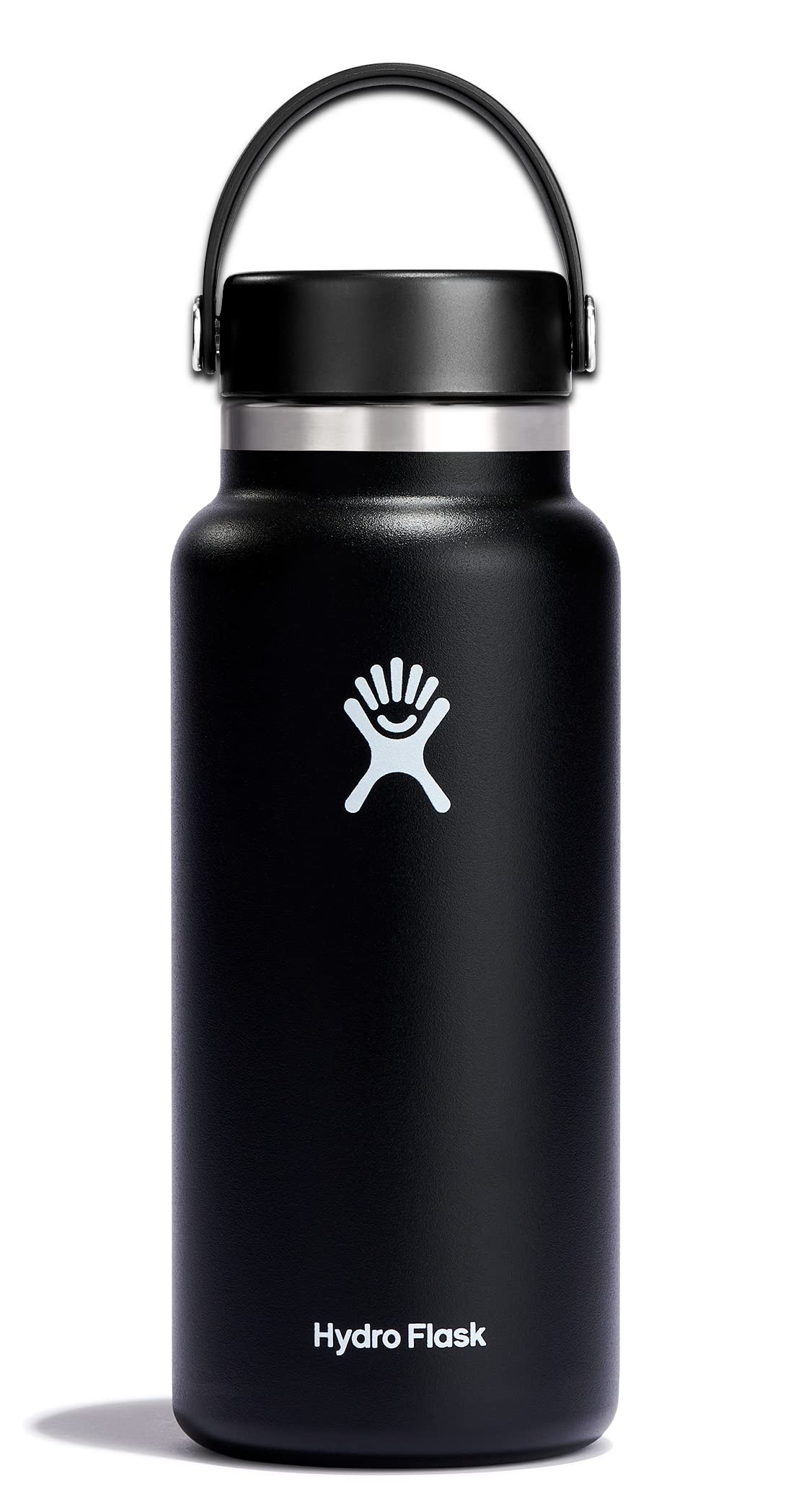 Hydro Flask Water Bottle - Insulated Stainless Steel - Wide Mouth Flex Lid, Non Spill, Leakproof and Refillable in 32 Oz Stone Gray
