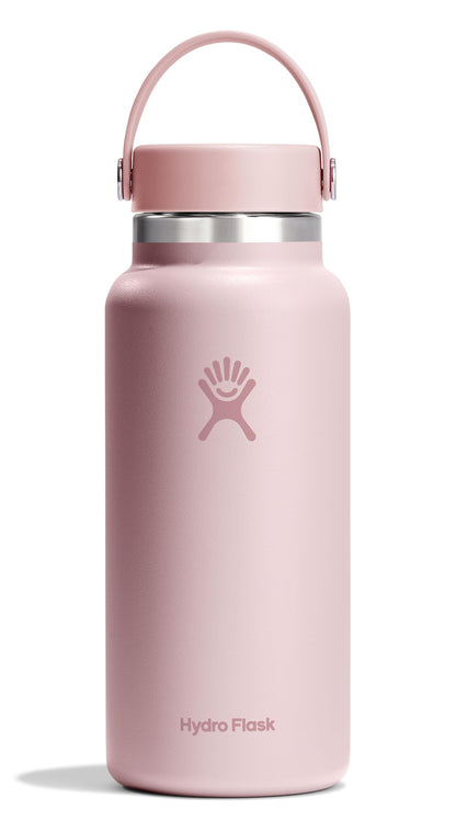Hydro Flask Water Bottle - Insulated Stainless Steel - Wide Mouth Flex Lid, Non Spill, Leakproof and Refillable in 32 Oz Stone Gray