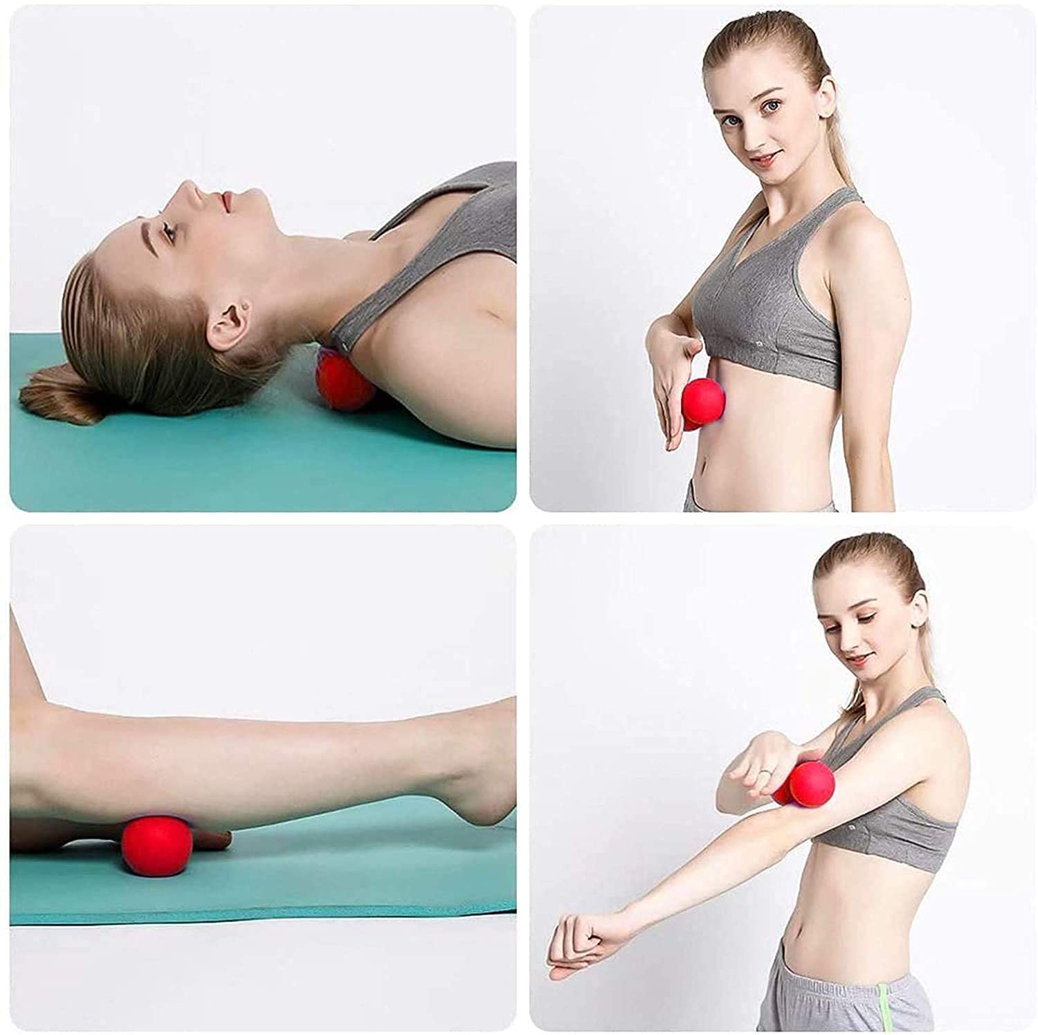 WOVTE Massage Lacrosse Ball for Sore Muscles, Shoulders, Neck, Back, Foot, Body, Deep Tissue, Trigger Point, Muscle Knots, Yoga and Myofascial Release (Blue) - My Store
