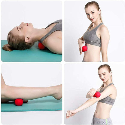 WOVTE Massage Lacrosse Ball for Sore Muscles, Shoulders, Neck, Back, Foot, Body, Deep Tissue, Trigger Point, Muscle Knots, Yoga and Myofascial Release (Blue) - My Store