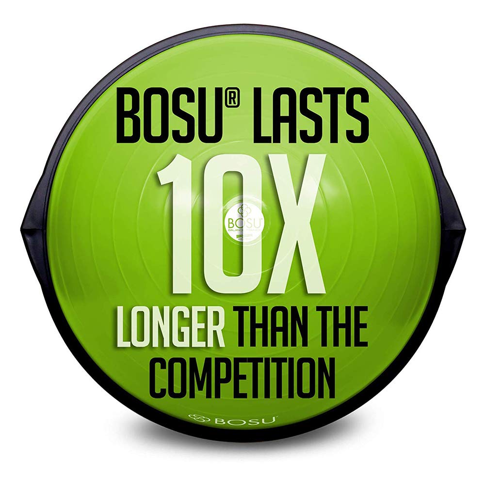 Bosu Balance Ball Exercise Trainer, Home Gym Equipment w/ Guided Workouts & Pump, 26", Blue - Inflatable Fitness Platform for Strength Training, Standing, Balancing, and Core Workout - My Store