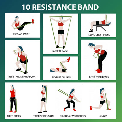 LEEKEY Resistance Bands Set for Pull-Up Assistance & Full-Body Training, Multi-Level Exercise Bands with Bag for Home Workouts, Physical Therapy, Strength Training (Men/Women) - My Store