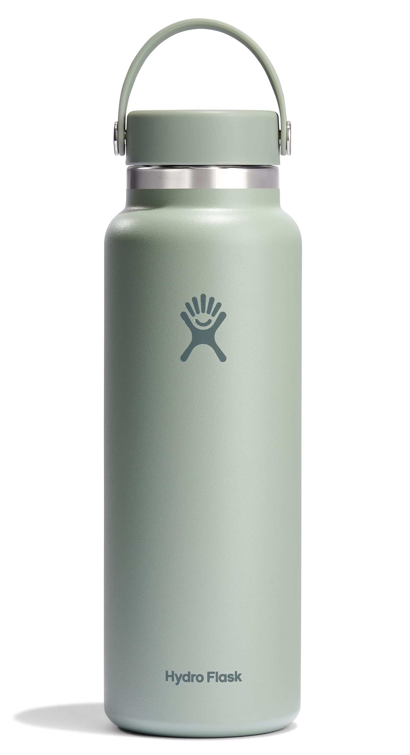 Hydro Flask Water Bottle - Insulated Stainless Steel - Wide Mouth Flex Lid, Non Spill, Leakproof and Refillable in 32 Oz Stone Gray