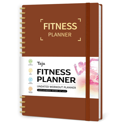 Fitness Workout Journal for Women & Men, A5(5.5" x 8.2") Workout Log Book Planner for Tracking, Progress, and Achieving Your Wellness Goals - Green - My Store