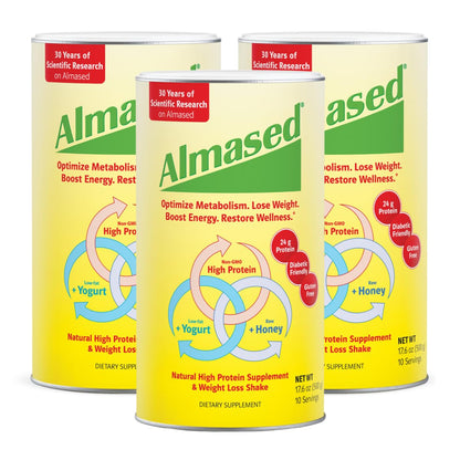 Almased Vanilla Meal Replacement Shake - Low-Glycemic High Plant Base Protein Powder- Nutritional Weight Health Support Supplement - Vanilla Flavor - 17.6 oz (1.1 Pound (1 Pack)) - My Store