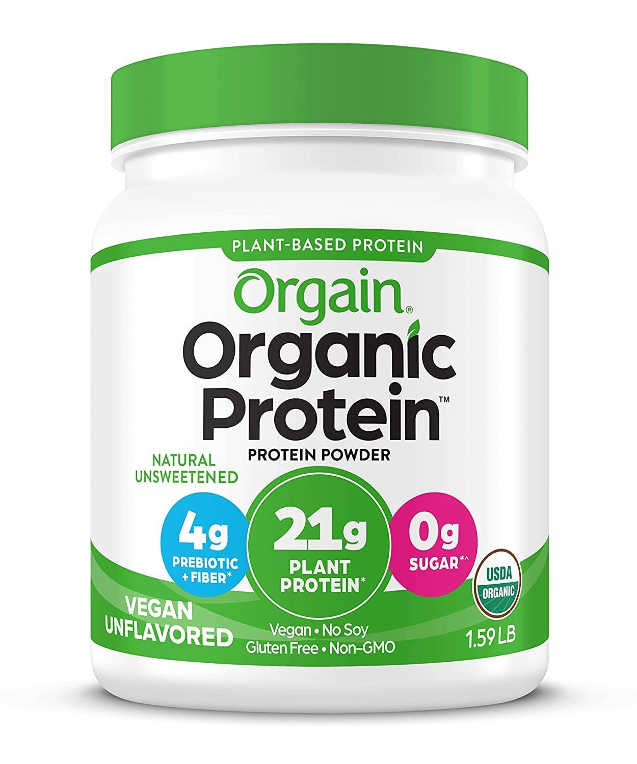 Orgain Organic Vegan Protein Powder, Vanilla Bean - 21g Plant Protein, 4g Prebiotic Fiber, No Lactose Ingredients, No Added Sugar, Non-GMO, For Shakes & Smoothies, 2.03 lb (Packaging May Vary) - My Store