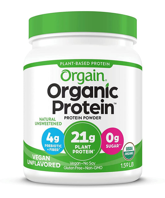 Orgain Organic Vegan Protein Powder, Vanilla Bean - 21g Plant Protein, 4g Prebiotic Fiber, No Lactose Ingredients, No Added Sugar, Non-GMO, For Shakes & Smoothies, 2.03 lb (Packaging May Vary) - My Store