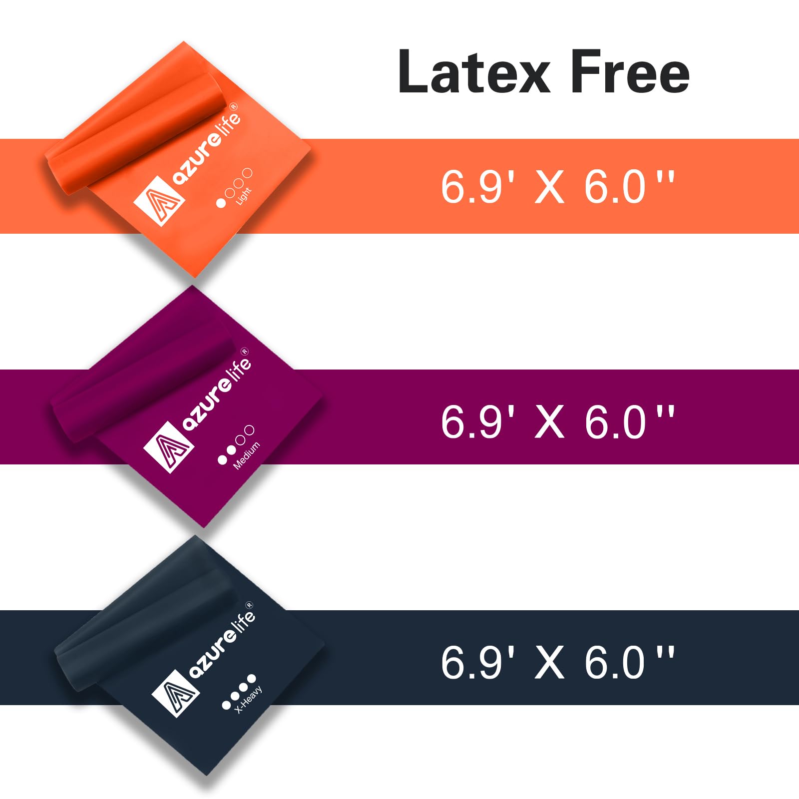 Resistance Bands,Professional Long Non-Latex Elastic Stretch Bands,Exercise Bands for Physical Therapy, Yoga, Pilates, Rehab, at-Home or The Gym Workouts, Strength Training - My Store