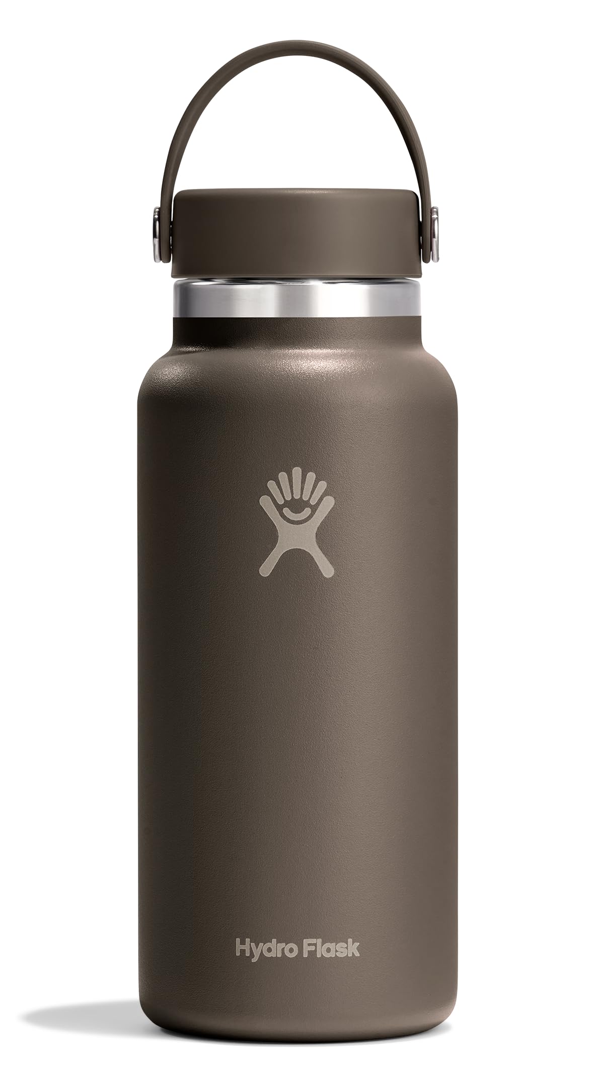 Hydro Flask Water Bottle - Insulated Stainless Steel - Wide Mouth Flex Lid, Non Spill, Leakproof and Refillable in 32 Oz Stone Gray