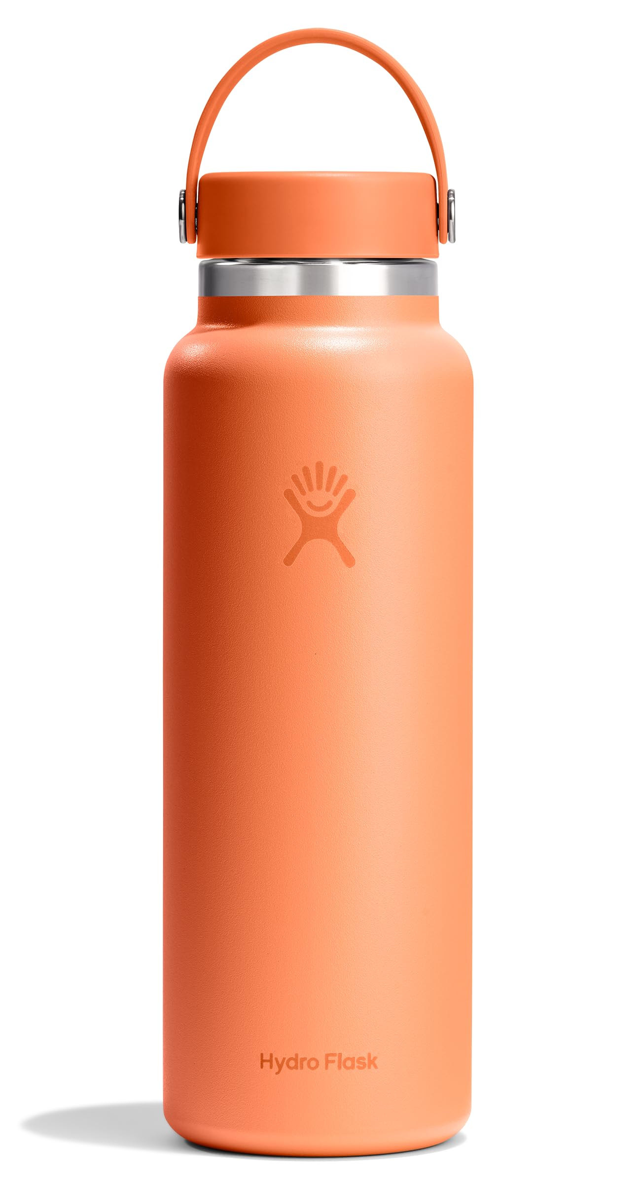 Hydro Flask Water Bottle - Insulated Stainless Steel - Wide Mouth Flex Lid, Non Spill, Leakproof and Refillable in 32 Oz Stone Gray