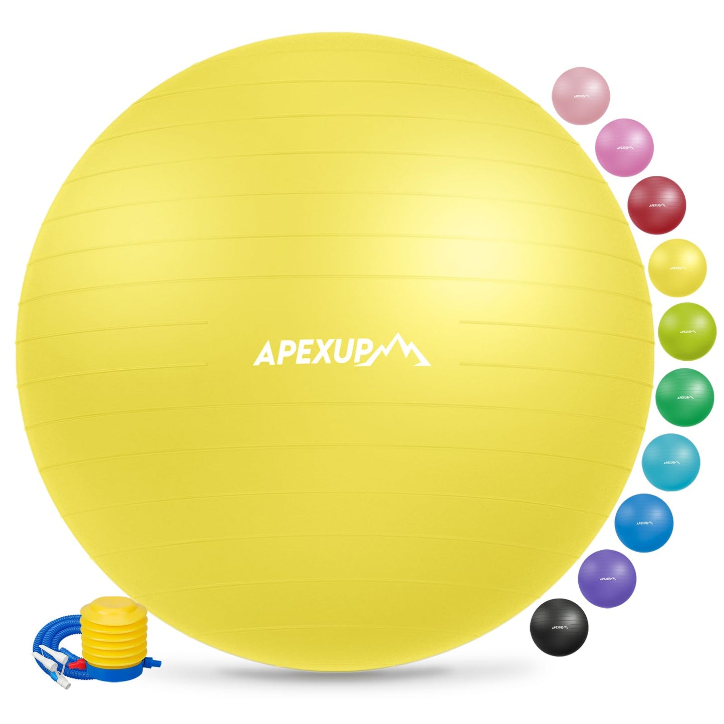 APEXUP Yoga & Pilates Ball - Anti Slip Heavy Duty Gym Ball for Fitness, Balance & Core Workout - My Store