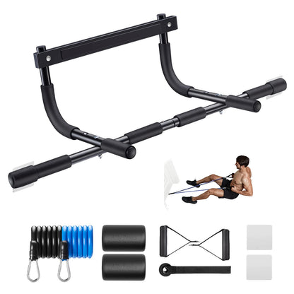 Ally Peaks Pull Up Bar for Doorway | Thickened Steel Max Limit 440 lbs Upper Body Fitness Workout Bar| Multi-Grip Strength for Doorway | Indoor Chin-Up Bar Fitness Trainer for Home Gym Portable - My Store