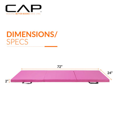 CAP Barbell All Purpose Folding Anti Tear Exercise Training Aerobic Fitness Gym & Gymnastics Balance Mat | Multiple colors