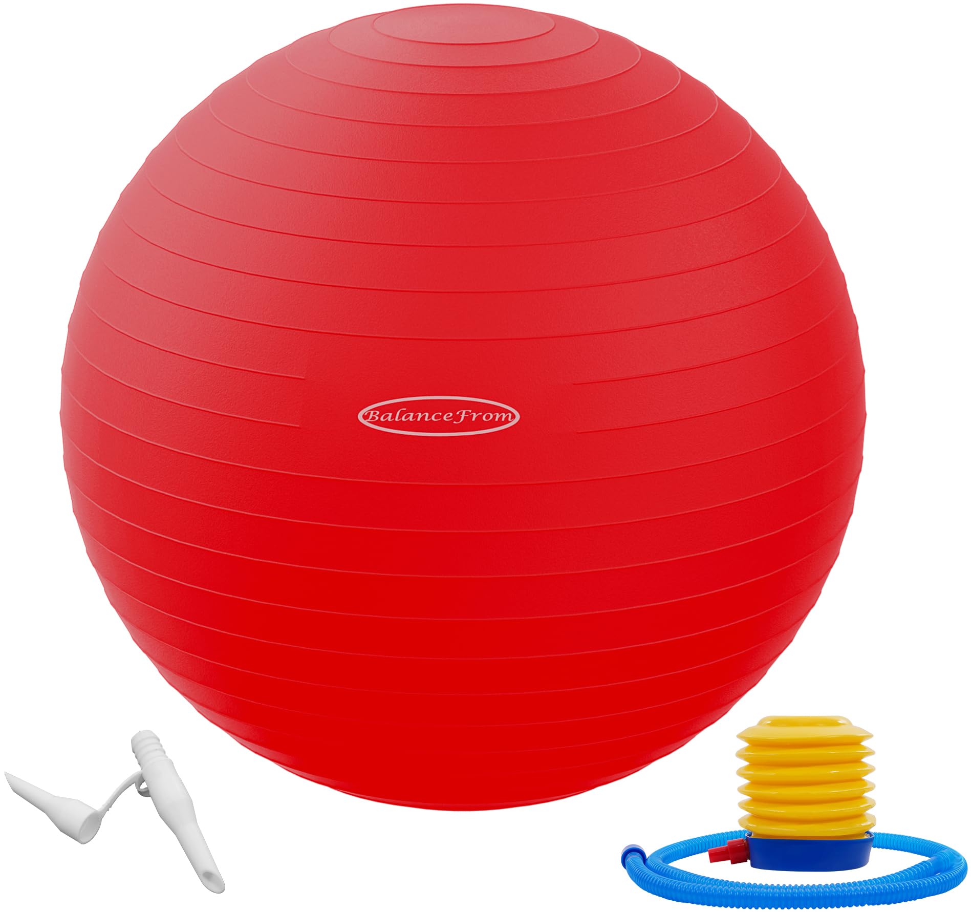 Anti-Burst and Slip Resistant Exercise Yoga Fitness Birthing Ball with Quick Pump, 2,000-Pound Capacity, Multiple Colors and Sizes - My Store
