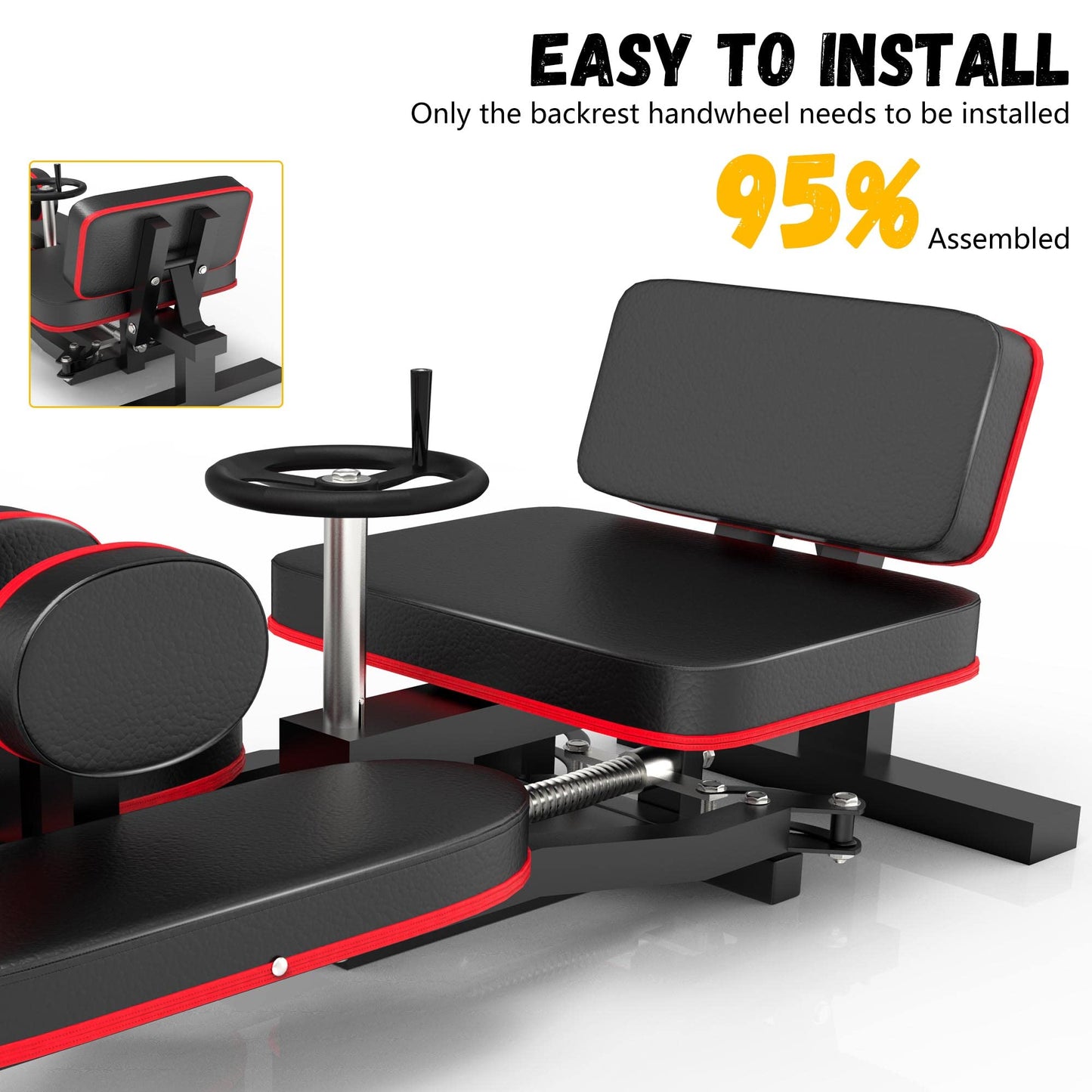 Rigel Leg Stretcher, 220LBS Leg Stretch Machine, Heavy Duty Steel Frame Equipment Splits Machine, Leg Stretching Training Machine for Home Gym Split Machine Training Fitness