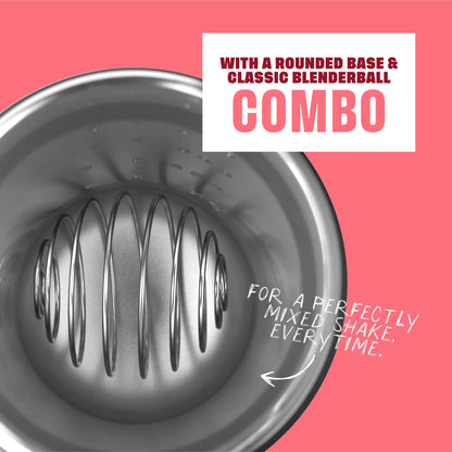 BlenderBottle Strada Shaker Cup Insulated Stainless Steel Water Bottle with Wire Whisk, 24-Ounce, Black - My Store