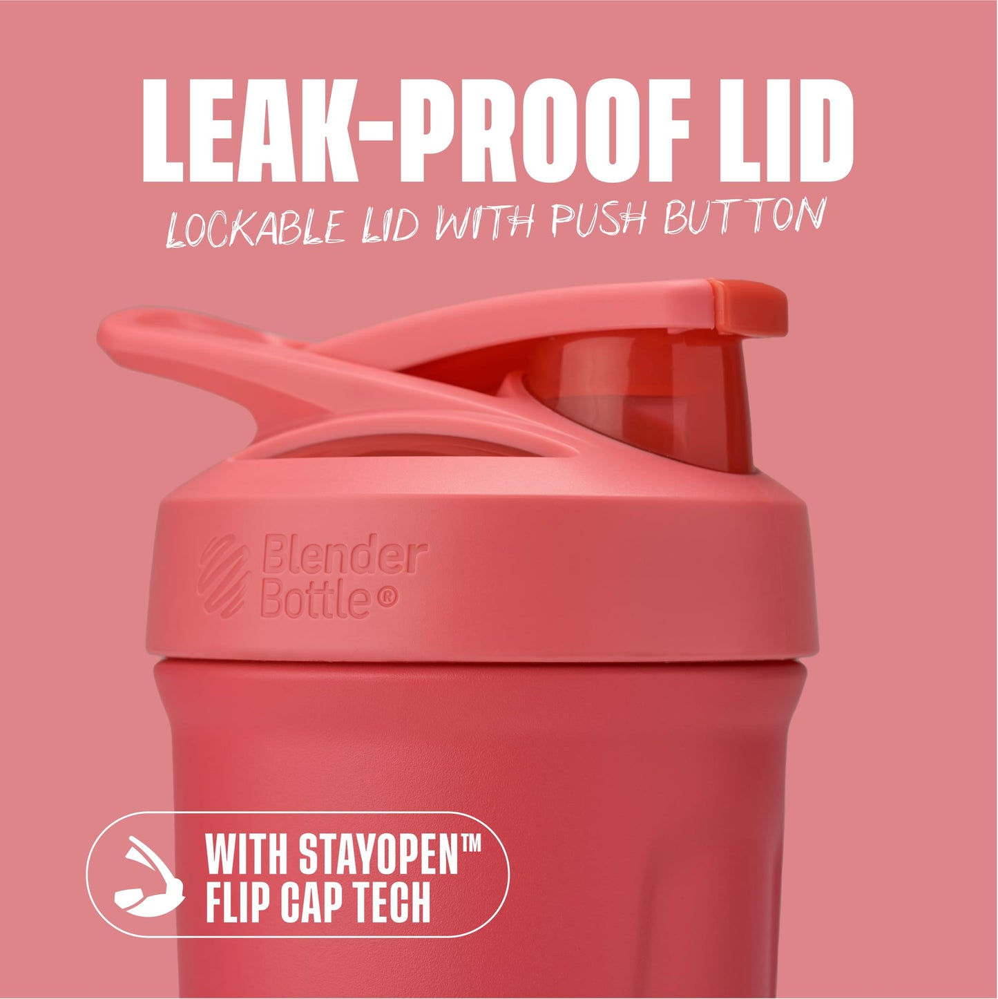 BlenderBottle Strada Shaker Cup Insulated Stainless Steel Water Bottle with Wire Whisk, 24-Ounce, Black - My Store