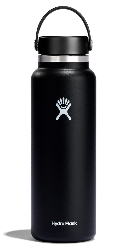 Hydro Flask Water Bottle - Insulated Stainless Steel - Wide Mouth Flex Lid, Non Spill, Leakproof and Refillable in 32 Oz Stone Gray