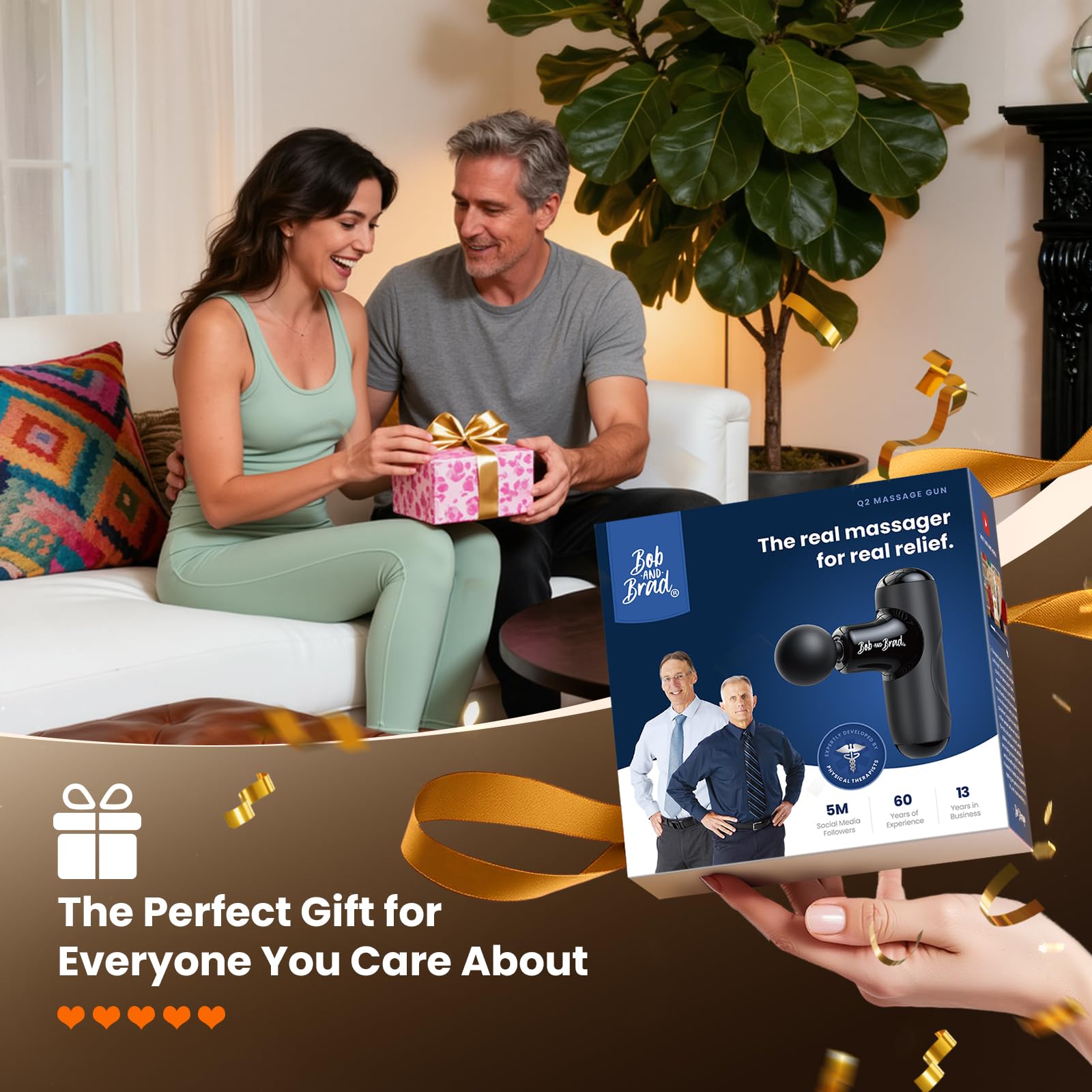 BOB AND BRAD Q2 Pro Mini Massage Gun with Heat and Cold Head,Pocket-Sized Deep Tissue Massager Gun,Portable Percussion Muscle Massager Gun, Ultra Small&Quiet Muscle Massage Gun - My Store