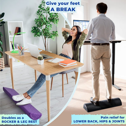 Yes4All High-Density EPP Half Round Back Roller Foam, Exercise Foam Roller for Yoga, Pilates & Stretching - 12, 18, 24, 36 inch - My Store