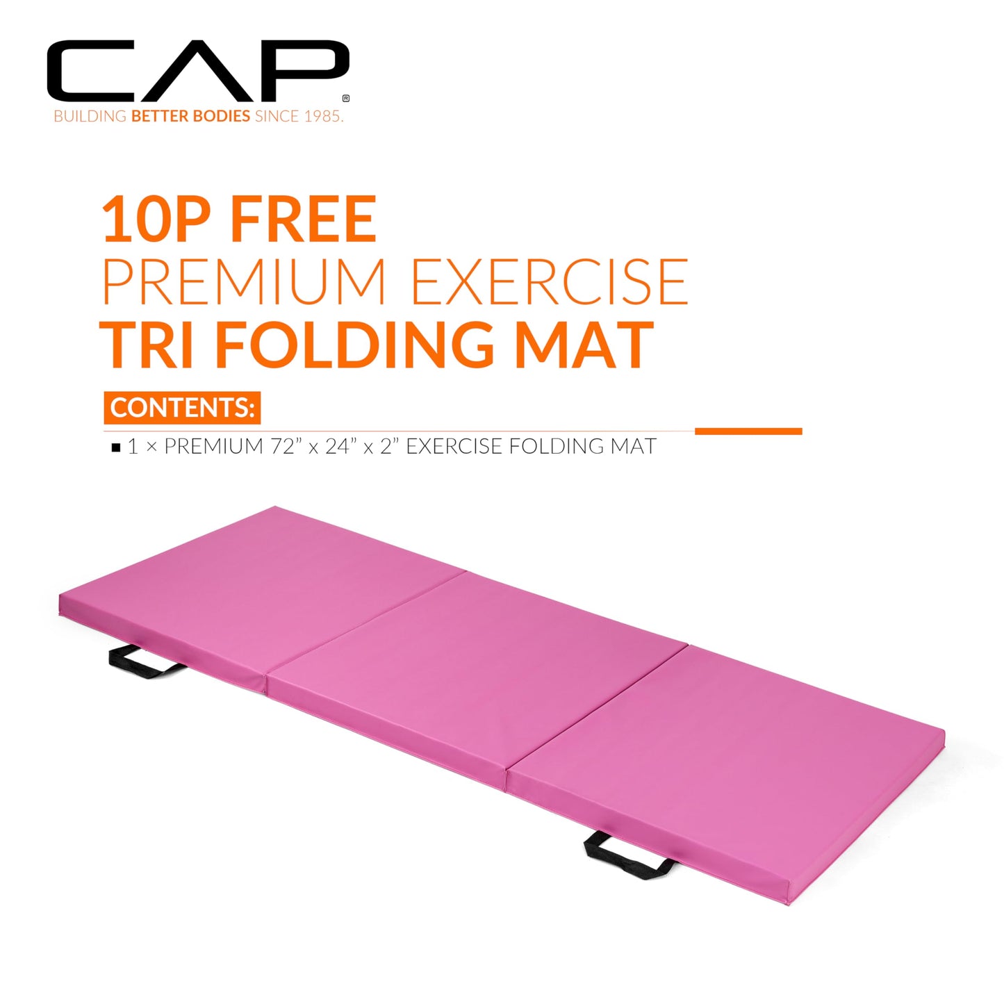 CAP Barbell All Purpose Folding Anti Tear Exercise Training Aerobic Fitness Gym & Gymnastics Balance Mat | Multiple colors