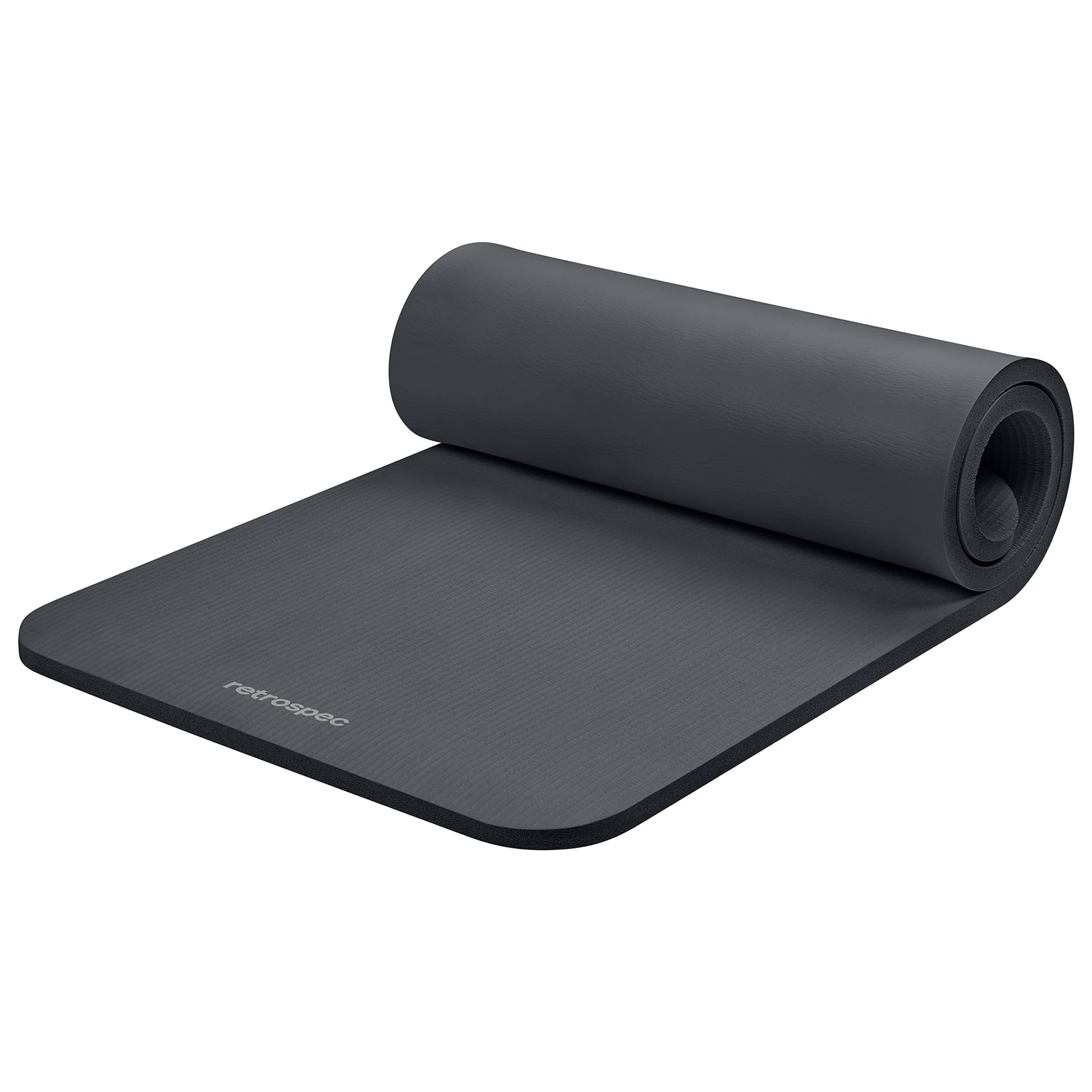 Retrospec Solana Yoga Mat 1" Thick With Nylon Strap For Men & Women - Non Slip Exercise Mat For Home Yoga, Pilates, Stretching, Floor & Fitness Workouts - My Store